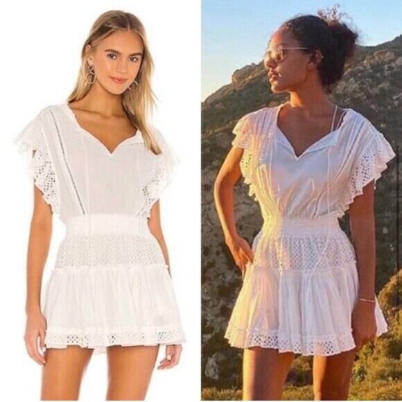 Misa Los Angeles Sarika Mini Dress White Ivory Size Medium - Picture 1 of 16